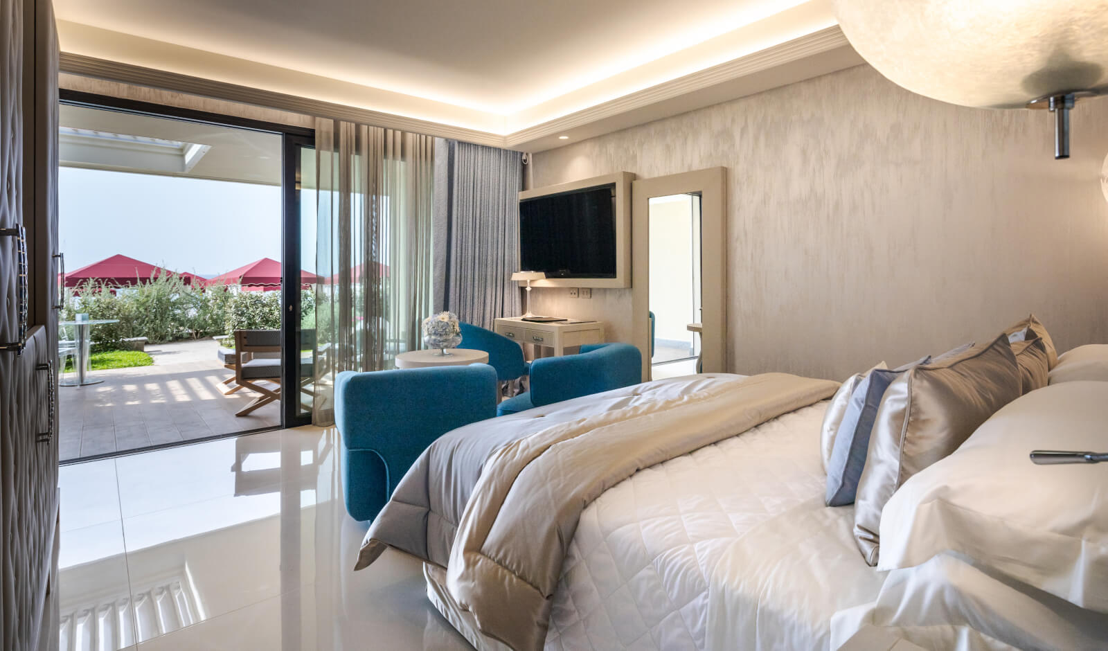 Interiors of Super suite with sea view